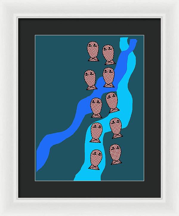 Checkered Fishies - Framed Print