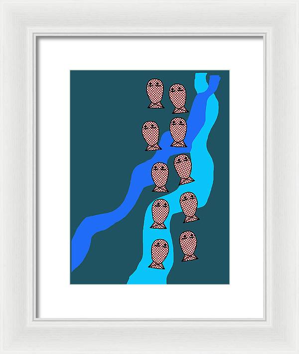 Checkered Fishies - Framed Print