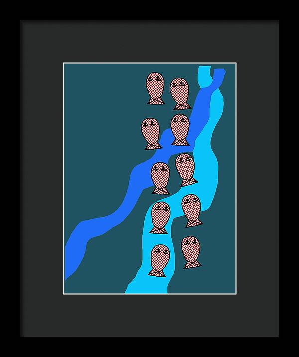 Checkered Fishies - Framed Print