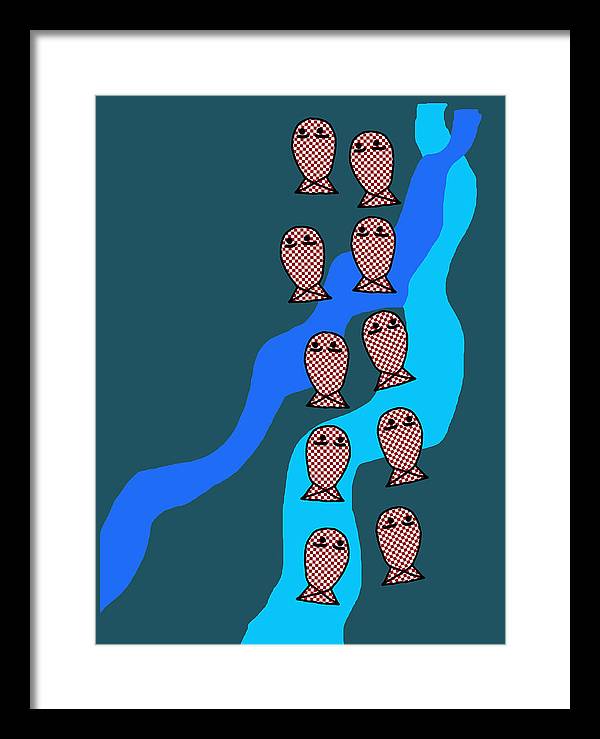 Checkered Fishies - Framed Print