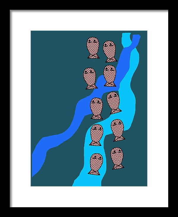 Checkered Fishies - Framed Print
