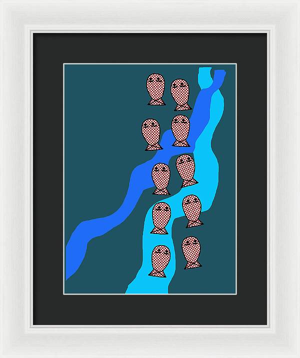 Checkered Fishies - Framed Print
