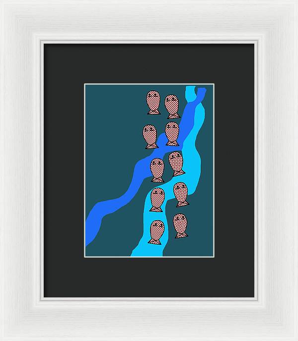 Checkered Fishies - Framed Print