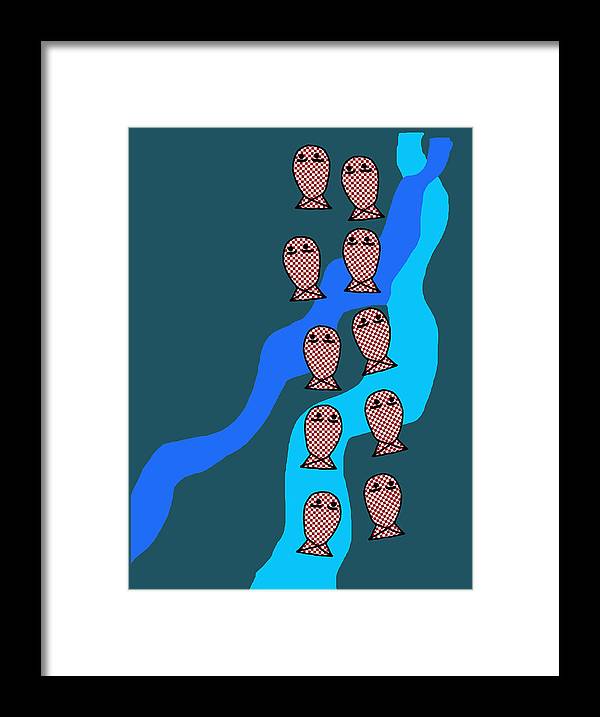 Checkered Fishies - Framed Print