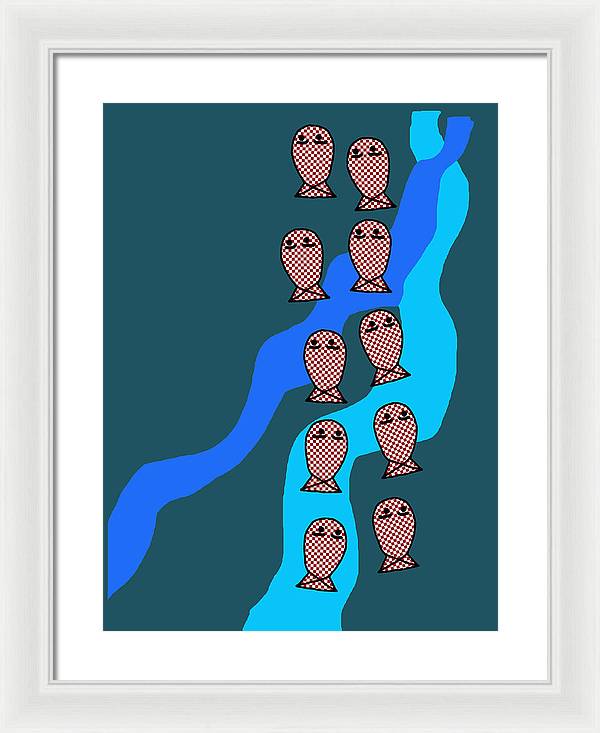 Checkered Fishies - Framed Print