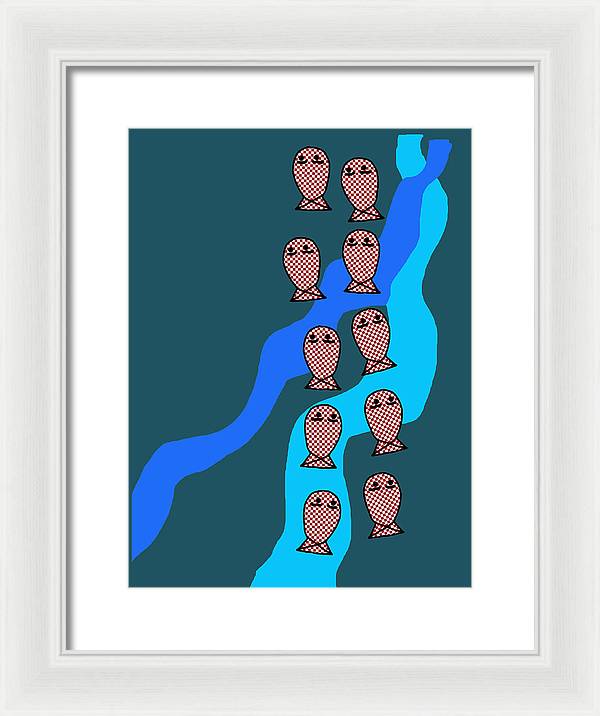 Checkered Fishies - Framed Print