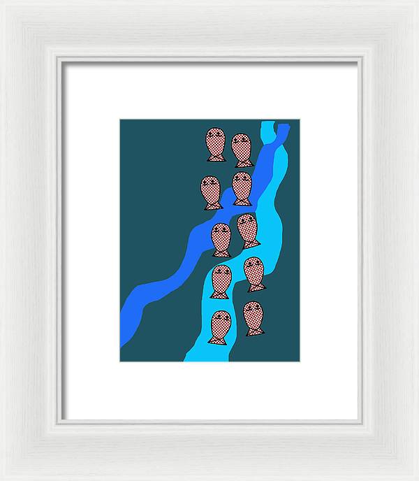 Checkered Fishies - Framed Print