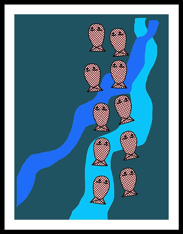 Checkered Fishies - Framed Print