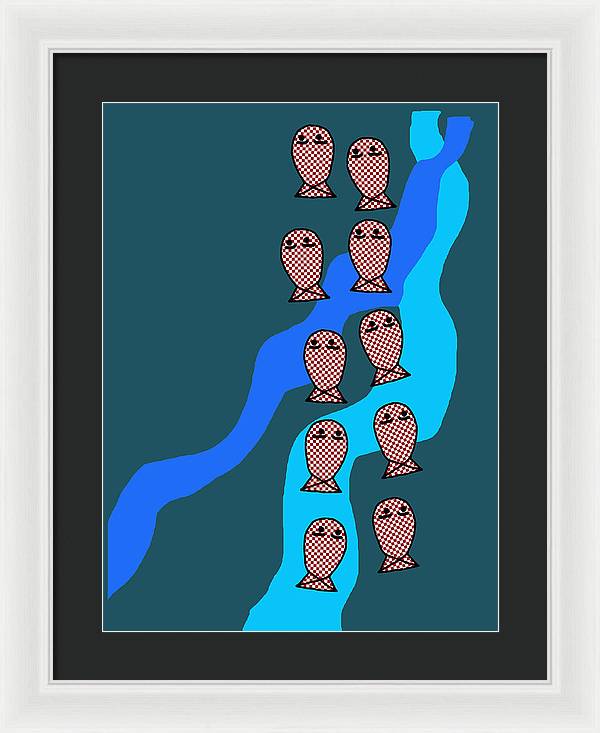 Checkered Fishies - Framed Print