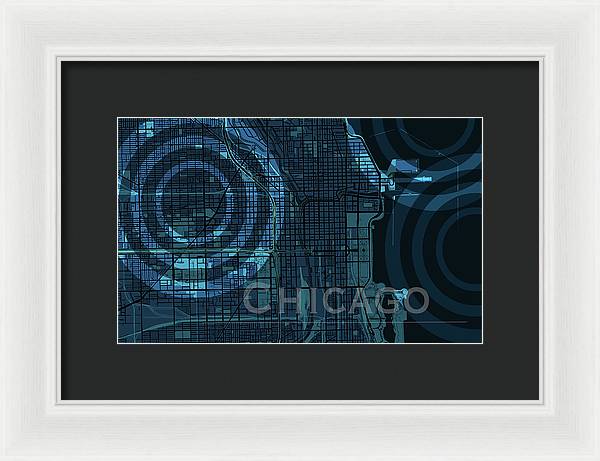 Chicago Map - Framed Print