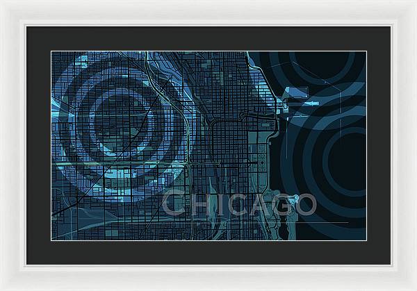 Chicago Map - Framed Print