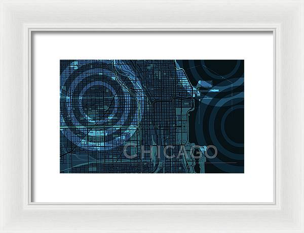 Chicago Map - Framed Print