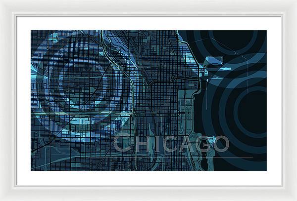 Chicago Map - Framed Print