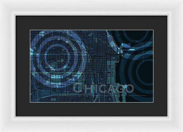 Chicago Map - Framed Print