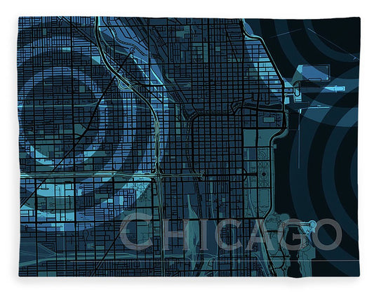 Chicago Map - Blanket