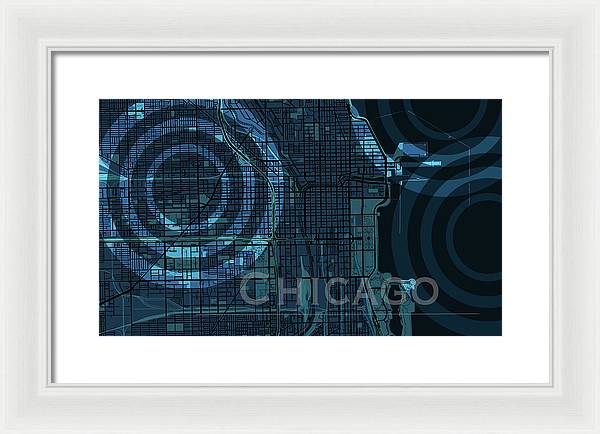 Chicago Map - Framed Print