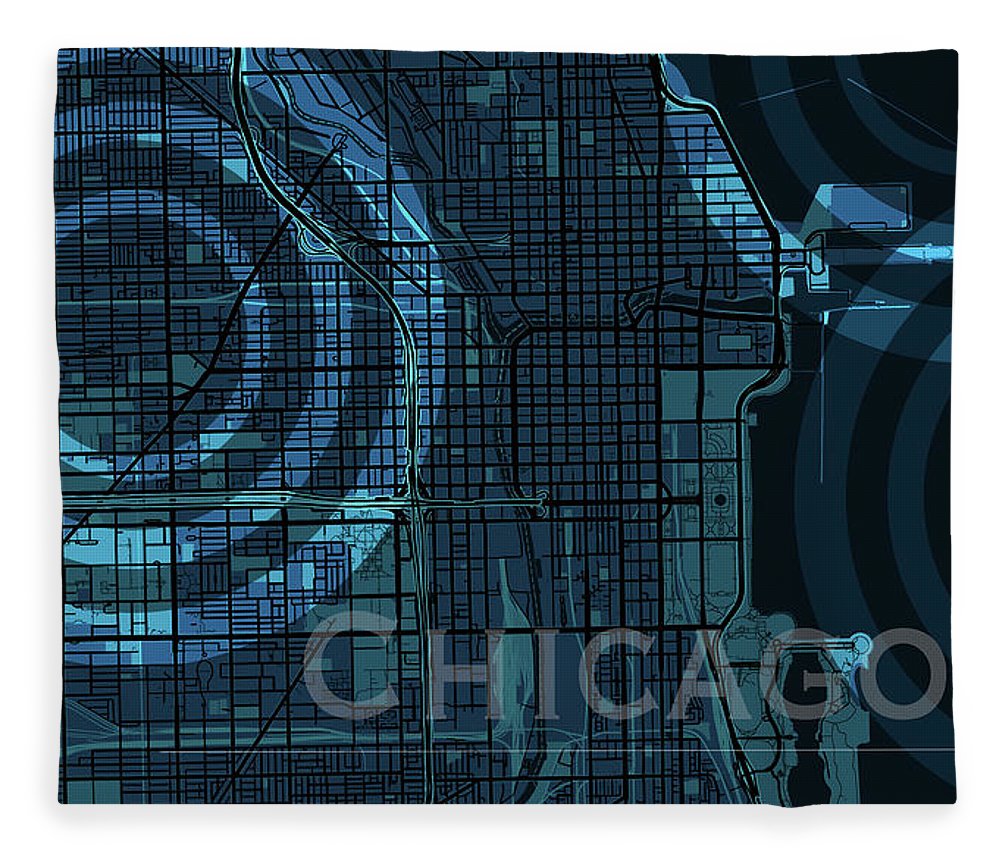 Chicago Map - Blanket