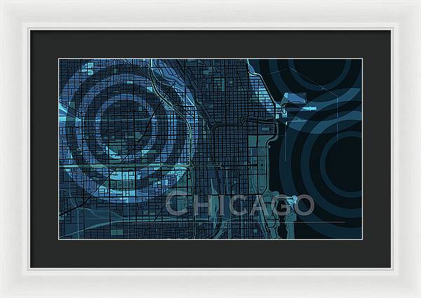 Chicago Map - Framed Print