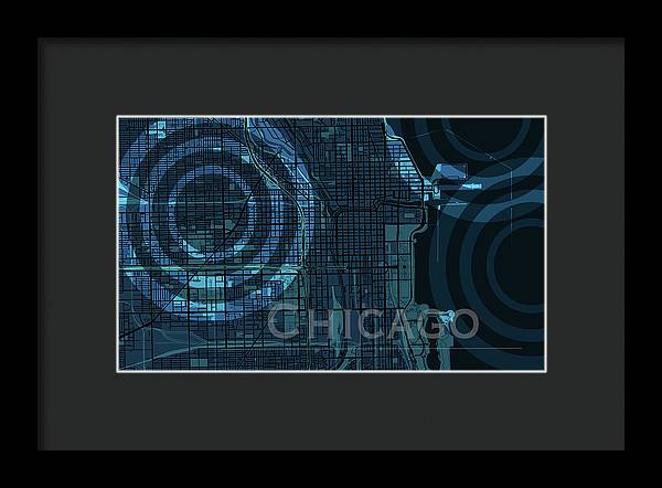 Chicago Map - Framed Print