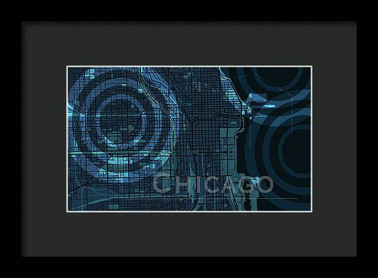 Chicago Map - Framed Print