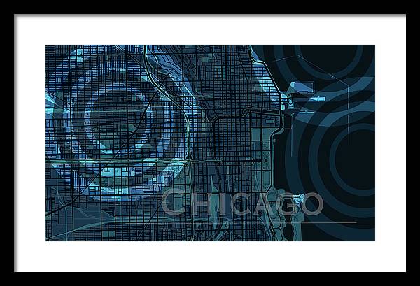 Chicago Map - Framed Print