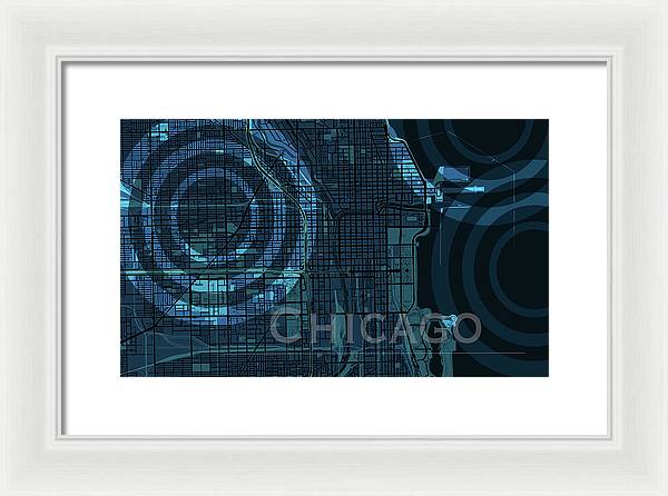 Chicago Map - Framed Print