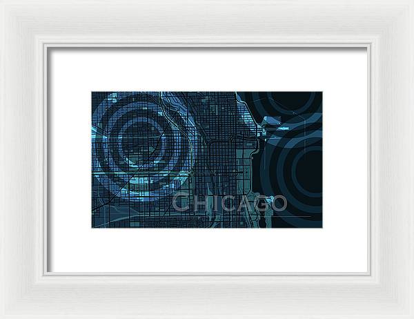 Chicago Map - Framed Print