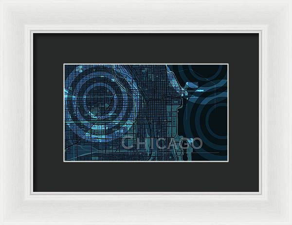 Chicago Map - Framed Print