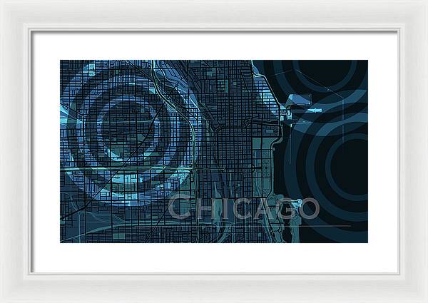 Chicago Map - Framed Print