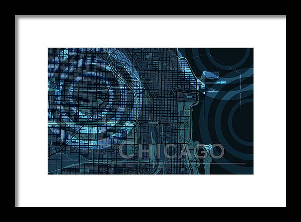 Chicago Map - Framed Print