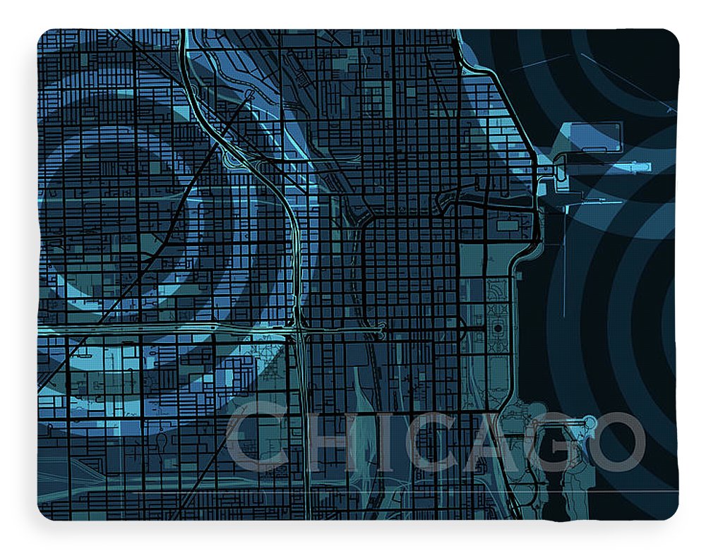 Chicago Map - Blanket