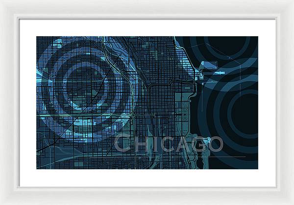 Chicago Map - Framed Print