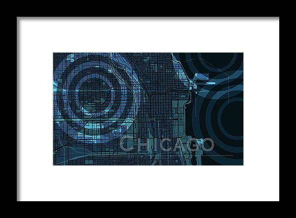 Chicago Map - Framed Print