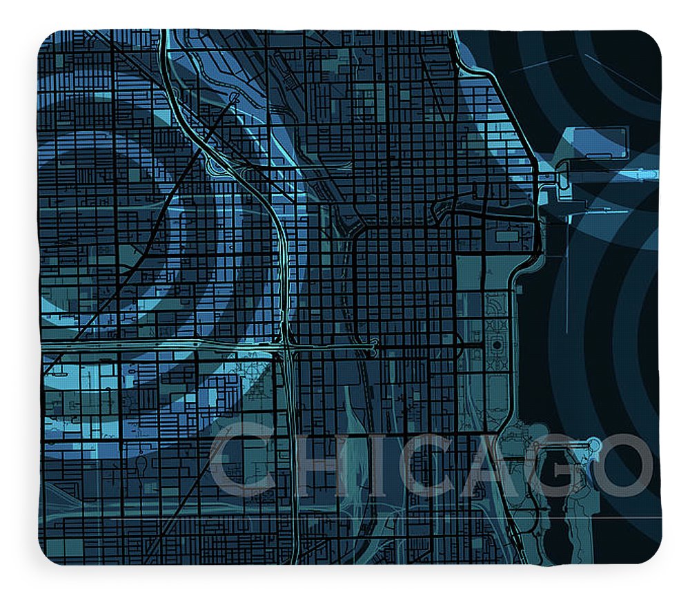 Chicago Map - Blanket