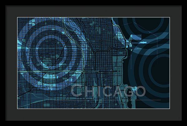 Chicago Map - Framed Print
