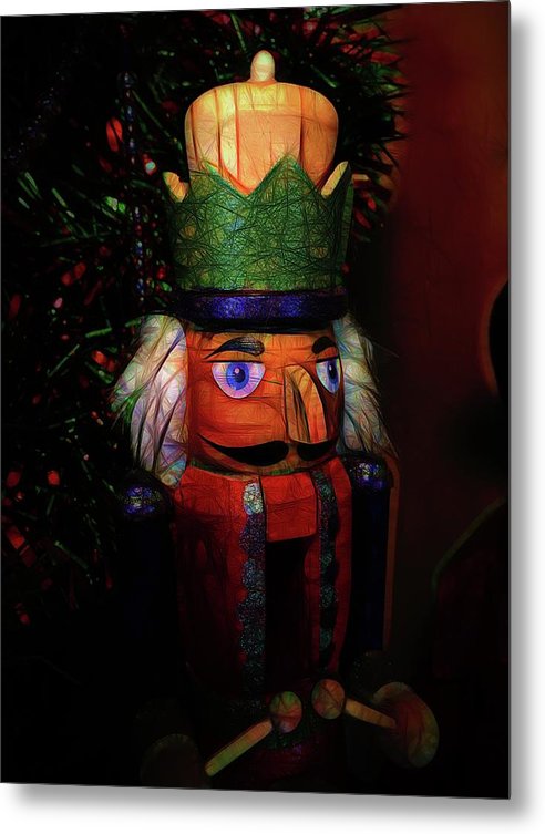 Child's Painted Nutcracker - Metal Print