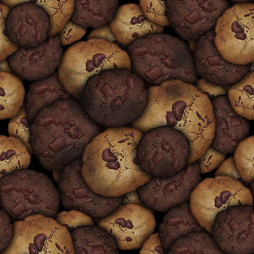 Chocolate Chip Cookies Pattern Digital Image Download