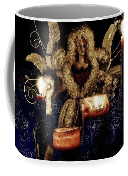 Christmas Angel With Candles - Mug