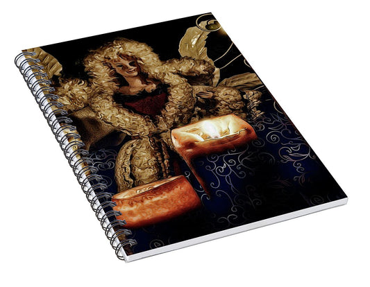 Christmas Angel With Candles - Spiral Notebook
