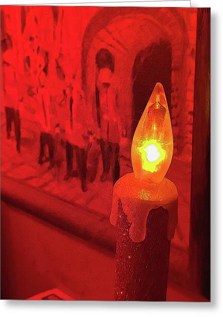 Christmas Candles and Toy Soldiers - Greeting Card