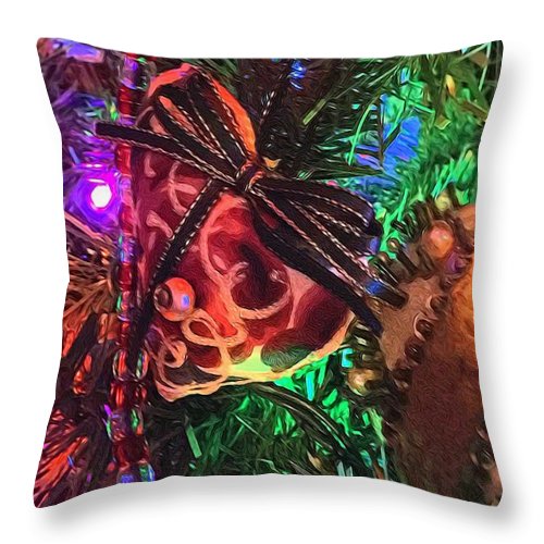 Christmas Heart On The Tree - Throw Pillow