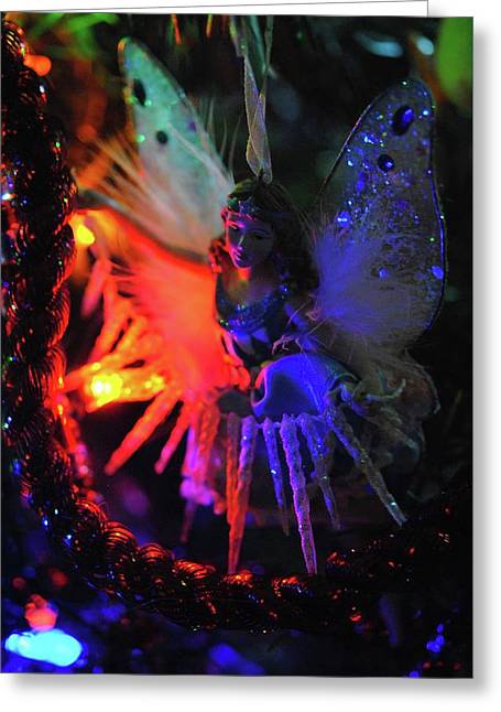 Christmas Lights Angel - Greeting Card