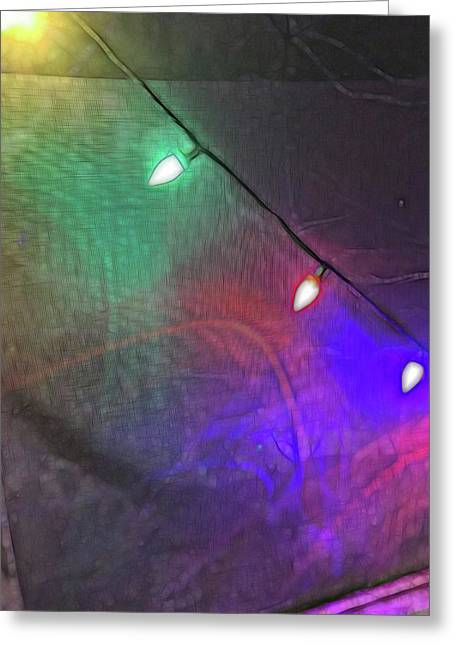Christmas Lights Screen Dance - Greeting Card