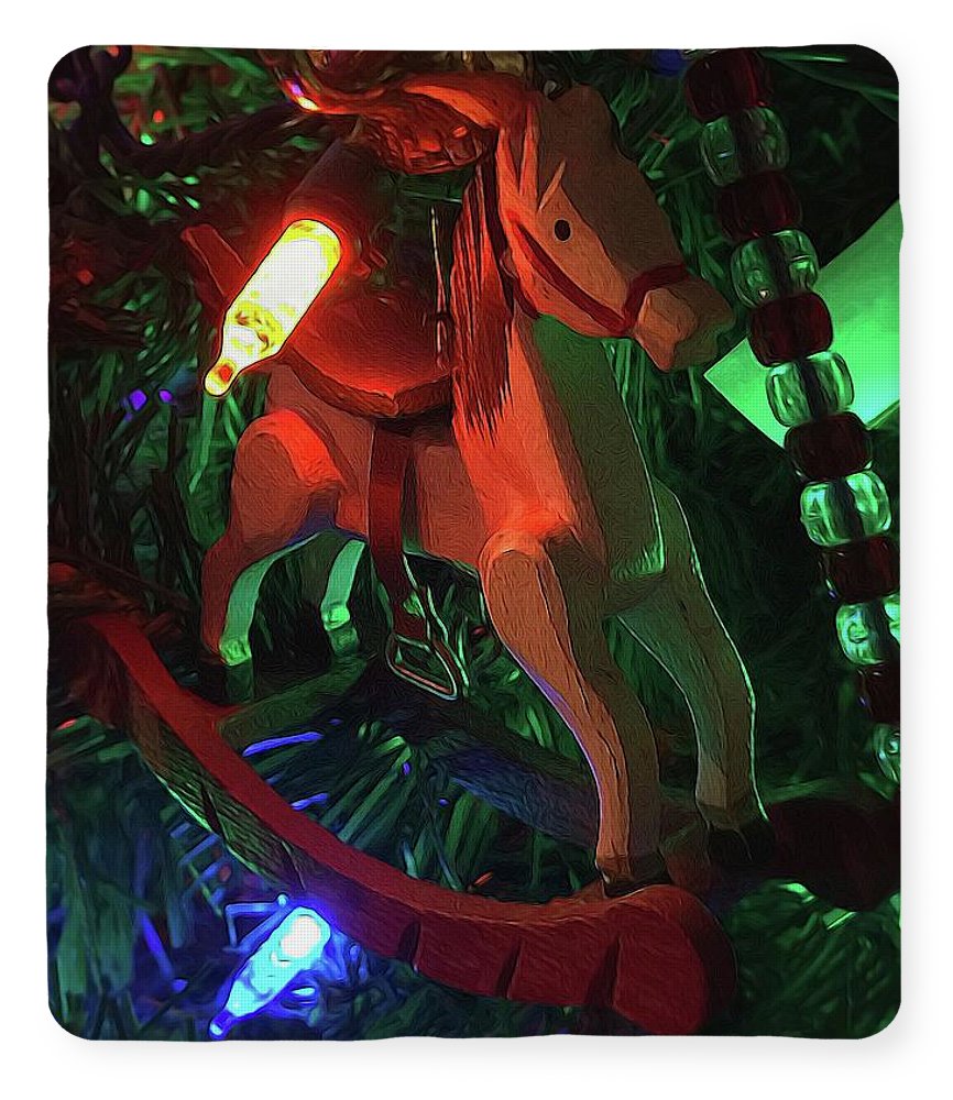 Christmas Rocking Horse - Blanket
