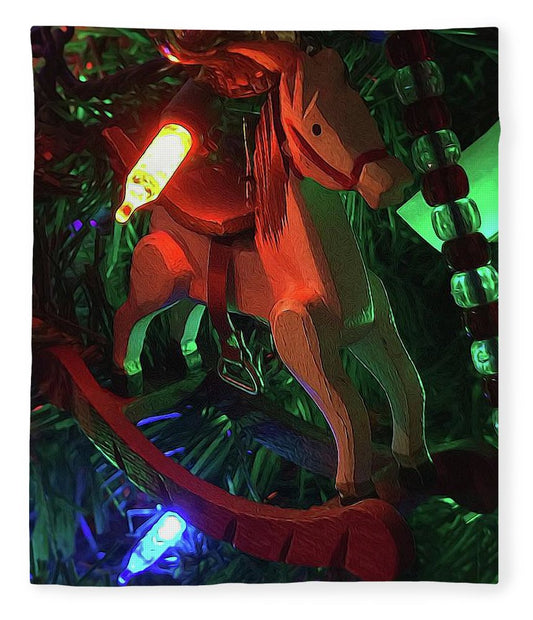 Christmas Rocking Horse - Blanket