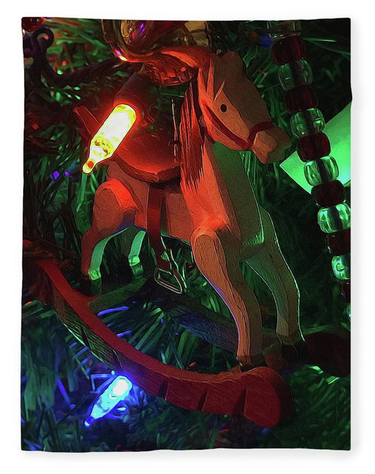 Christmas Rocking Horse - Blanket