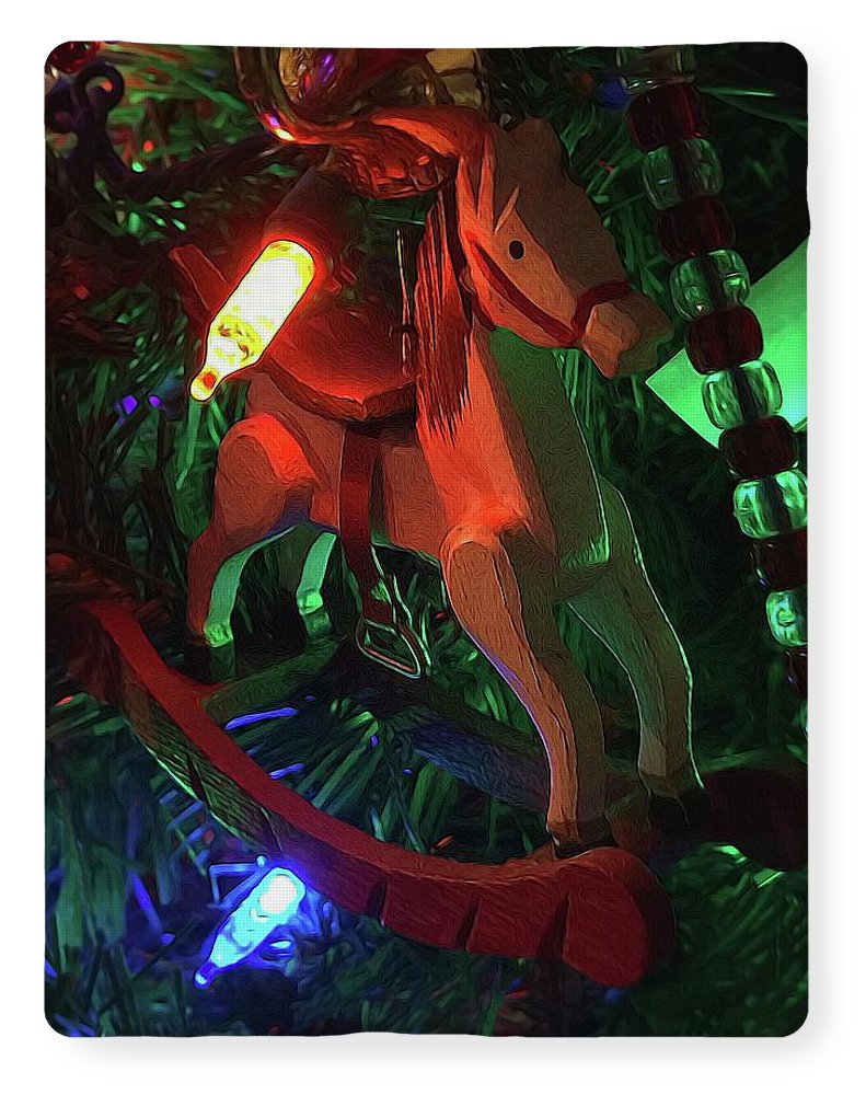Christmas Rocking Horse - Blanket