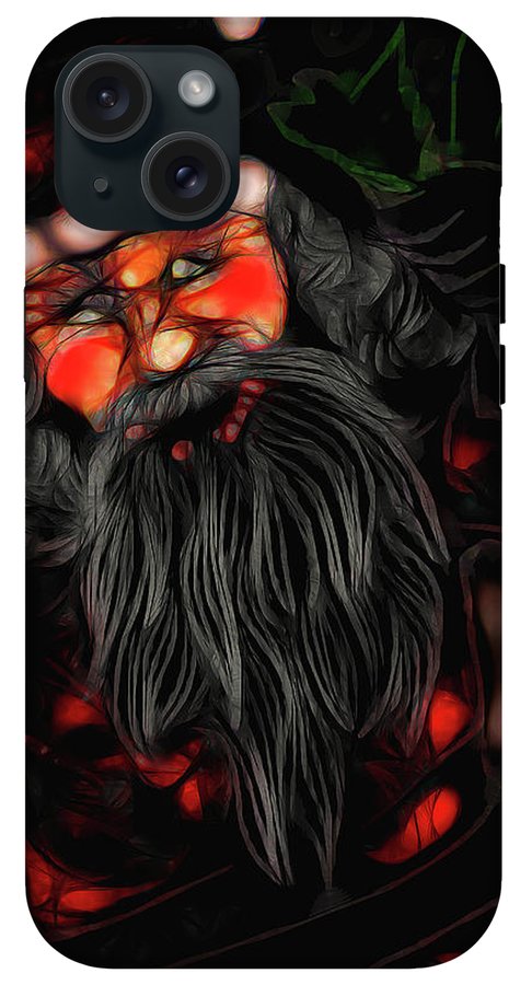 Christmas Santa Drawing - Phone Case
