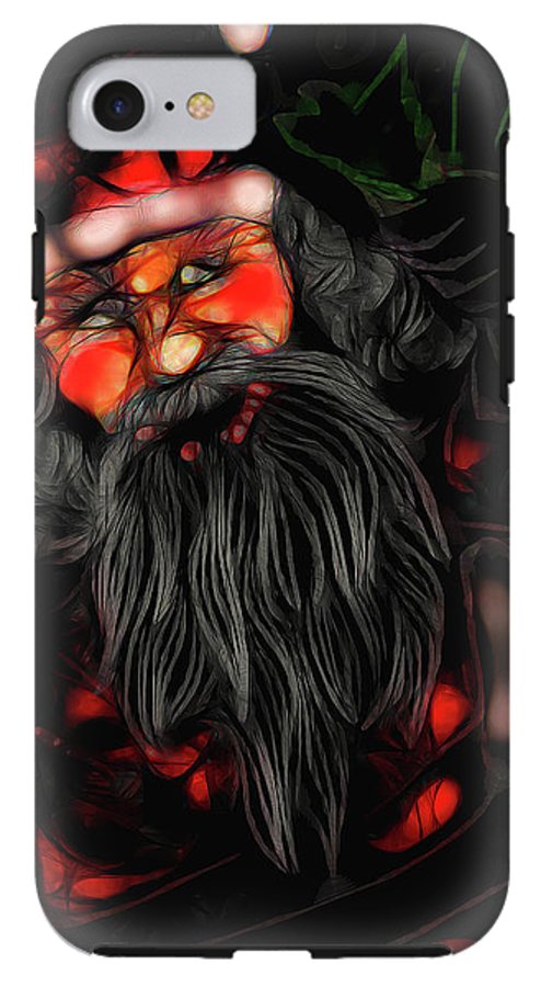 Christmas Santa Drawing - Phone Case