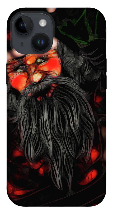 Christmas Santa Drawing - Phone Case